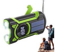 Radio Solar | Radio Manivela Manual Solar con Batería 5000 mAh | Linterna Recargable De Alta Luminosidad Altavoz Multibanda para Viajes Playa Aventuras Nocturnas Fallos Eléctricos Hogar