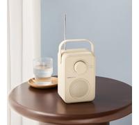 RADIO SPEAKER STUDIO - Radio Portátil AM/FM 5W Con Altavoz Integrado Blanco Roto