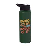 Radioactivo y orgulloso de ello Funny Ham Radio Stainless Steel Insulated Water Bottle