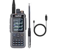 Radioaficionado Radtel RT-1000Pro, Radio portátil bidireccional con Pantalla a Color de 2,4", GPS y APRS, Carga y programación USB-C, 1024 Canales de Memoria, VOX, Doble Escucha