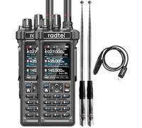 Radioaficionado Radtel RT-950 Pro, GPS/APRS, walkie-Talkie de 10 W, Radio portátil de Largo Alcance, Am/FM/CB/SW, Bluetooth (con Antena*2, Cable de programación)