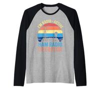 Radioaficionado Soy Radio-Active Vintage Camiseta Manga Raglan