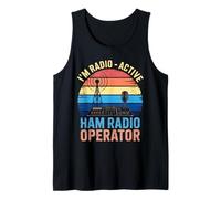 Radioaficionado Soy Radio-Active Vintage Camiseta sin Mangas