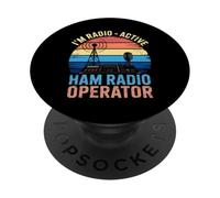 Radioaficionado Soy Radio-Active Vintage PopSockets PopGrip Adhesivo