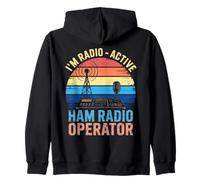 Radioaficionado Soy Radio-Active Vintage Sudadera con Capucha