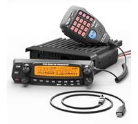 Radioddity DB50 Radio móvil de Doble Banda, transceptor UHF/VHF 50W para radioaficionados, Receptor multibanda con Panel Frontal Desmontable, VOX, CTCSS/DCS para Camiones, chirrido programable