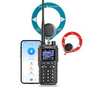 Radioddity GS-10B Pro Walkie-Talkie Radioaficionado, 8W Doble Banda, Espectro en Tiempo Real, Receptor HF SSB CW Banda Aérea, Prog App, 999 CH, Antenas Donut SW/MW, HT Portátil para POTA y Field Day