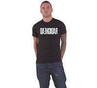 Radiohead Camiseta Daehoidar Band Logo Nuevo Oficial Hombre Negro, Negro , XL