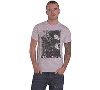 Radiohead - Camiseta Garabato de Algodón para Adultos Unisex (XL) (Gris)