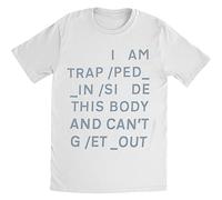 Radiohead - Camiseta Trapped Estampado en Espalda para Adultos Unisex (L) (Blanco)