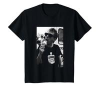 Radiohead Thom Yorke The Bends Era por Andy Willsher Camiseta, Niños, Negro, 10 años
