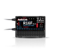 Radiolink R16F Receptor RC 16 Canales, Telemetría de Voltaje Control de Largo Alcance para Avión, Jet, Barco, Coche Funciona para Transmisor RC T16D/T12D/T8FB/T8S/RC8X/RC6GS V3/RC4GS V3
