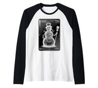 Radiología Enfermera Radiólogo Divertido Navidad Rayos X Muñeco de Nieve Camiseta Manga Raglan