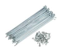 Radios de Bicicleta 36 radios de acero for bicicleta con curvatura en J de 14 g, 183 mm, 172 mm, 146 mm, 137 mm, 133 mm, 128 mm, 125 mm, 115 mm y 113 mm, radios de bicicleta con boquillas(36pcs-137mm)