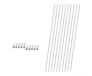 Radios de bicicleta de acero inoxidable 204 de 14 g, resistencia mejorada de la rueda, para ciclismo urbano, todoterreno, paquete de 10 con pezones, múltiples longitudes de 254 mm a 270 mm, se adapta