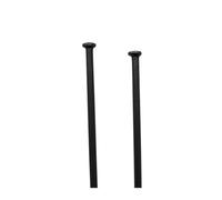 Radios de Bicicleta de Montaña 10 Piezas un Lote 14 Calibre Diámetro de la Bicicleta montaña pulsación Recta 2,0 mm Color Negro Tinte Black Superficie Bicycle Spokes(262mm)