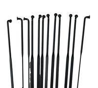 Radios de bicicleta universales, 15 piezas, codo de 14 g, barra plana de 2 mm, radio de 3 mm for bicicleta de montaña, radio de carretera, alambre de acero roto, tapa de cobre de 14 mm, piezas de bici