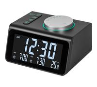 Radios despertadores duales (2026), reloj despertador digital con radio FM, dos puertos USB, 7 sonidos de alarma, 5 niveles de volumen
