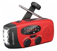 Radios meteorológicas AM FM WB NOAA, radios de supervivencia de cuerda para suministros de huracanes, kit de terremotos, radio meteorológica solar