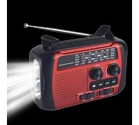 Radios Meteorológicas para Emergencias,Radio a Pilas de Emergencia para Cortes de Luz | Linterna Cargador para Móviles Uso en Exteriores Interior Camping Viajes Preparación