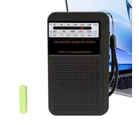 Radios Pequeños Portátiles FM | Radio Portátil para Camping con Pilas - Herramienta de Alerta Meteorológica y Accesorios de Supervivencia para Senderismo Escalada y Excursionismo