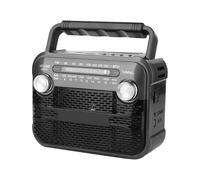 Radios Portatil Pequeña, Radios Manivela, De Emergencia Outdoor De Manivela 125BT con Pronóstico Meteorológico para Prevención De Desastres, con Batería Externa Y Luz
