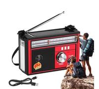 Radios Portátiles Am/FM | Radio Meteorológica NOAA de 11200mAh para Exteriores | Equipo de Camping Impermeable con Asa, Equipo de Supervivencia para Aventuras de Senderismo y Apagones
