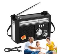 Radios Portátiles Am/FM - Radio Meteorológica NOAA de 11200mAh para Exteriores,Equipo Impermeable con Asa, Equipo para Acampada y Excursiones