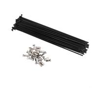 Radios y pezones de repuesto para bicicleta eléctrica, paquete de 24 componentes de acero inoxidable para un rendimiento fiable (13 g, plata, 230 mm)