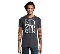 RadioStream Camiseta Led Zeppelin (L, Gris)