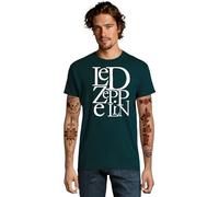 RadioStream Camiseta Led Zeppelin (XL, Verde Petroleo)