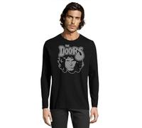 RadioStream Camiseta Manga Larga Jersey The Doors Jim Morrison (XXL, 1 Negro Logo Gris)