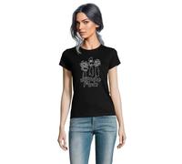 RadioStream Camiseta Mujer Depeche Mode, Pop Electrónico, Grupo, Festival, Conciertos (M, Negro Logo Gris)