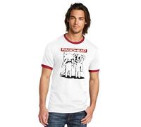 RadioStream Camiseta Radiohead Música Rock Grupo Concierto (FR/ES, Letras, XXL, Regular, Regular, Blanco/Rojo)