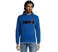 RadioStream Sudadera Capucha Estilo Musical David-Bowie, Ropa Casual, Diseño Musical, para Fans del Rock Encuentra (FR/ES, Letras, XL, Regular, Regular, Azul Royal)