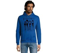 RadioStream Sudadera Capucha Ramones, Banda Punk Rock, Festival, Conciertos música (L, Azul Royal)