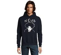 RadioStream Sudadera Capucha The Cure Rock Grupo Musical (FR/ES, Letras, L, Regular, Regular, Marino)