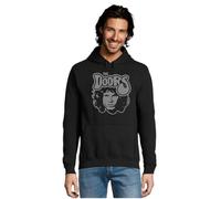 RadioStream Sudadera Capucha The Doors (M, 1 Negro Logo Gris)
