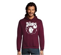RadioStream Sudadera Capucha The Doors (XL, Burdeos)
