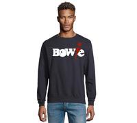 RadioStream Sudadera Estilo Musical David-Bowie, Ropa Casual, Diseño Musical, para Fans del Rock (FR/ES, Letras, M, Regular, Regular, Marino)