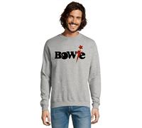 RadioStream Sudadera Estilo Musical David-Bowie, Ropa Casual, Diseño Musical, para Fans del Rock (FR/ES, Letras, L, Regular, Regular, Gris)