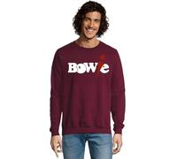 RadioStream Sudadera Estilo Musical David-Bowie, Ropa Casual, Diseño Musical, para Fans del Rock (FR/ES, Letras, L, Regular, Regular, Burdeos)