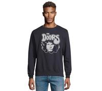 RadioStream Sudadera The Doors Grupo, Pop Rock, música conciertos (M, Marino Logo Gris)