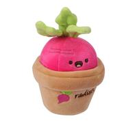 Radish Plush Keychain - Funny Plush Vegetable Doll Charm, Soft Fabric Potted Plant Inspired Keyring Pendant, Cute Hanging Bag Stuffed Toy Ornament | For Backpack Purse Key Holder Decoration Daily Use