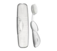 RADIUS Cepillo de dientes grande con cabezal de cepillo reemplazable, sin BPA, aceptado por ADA, mano derecha, cepillo de mármol con estuche transparente