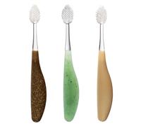 RADIUS Cepillo de dientes Source Floss sin BPA, mejora la salud de las encías y reduce los problemas de las encías, suave, cáñamo, soda, ecogrind, coco, paquete de 3