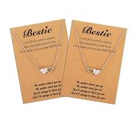 RadiVibe Collar de amistad para mejor amiga, para 2/3/4 amigas, regalos para mujeres, mejores amigas, hermanas, mejores amigas, regalos de cumpleaños, Metal, No es una piedra preciosa