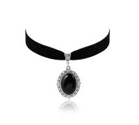 RadiVibe Gargantilla negra para mujer, collar de sangre, collar con dije de vampiro, accesorios góticos, Metal, No es una piedra preciosa