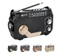 Radivive Solar-Powered Radio, Radivive Emergency Radio, Rechargeable Battery Operated, for Camping Outdoors (Black)