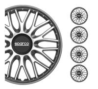 Radkappen Radzierblenden Sparco Roma 15" Zoll Coche Cubierta Juego Plata Gris 4X